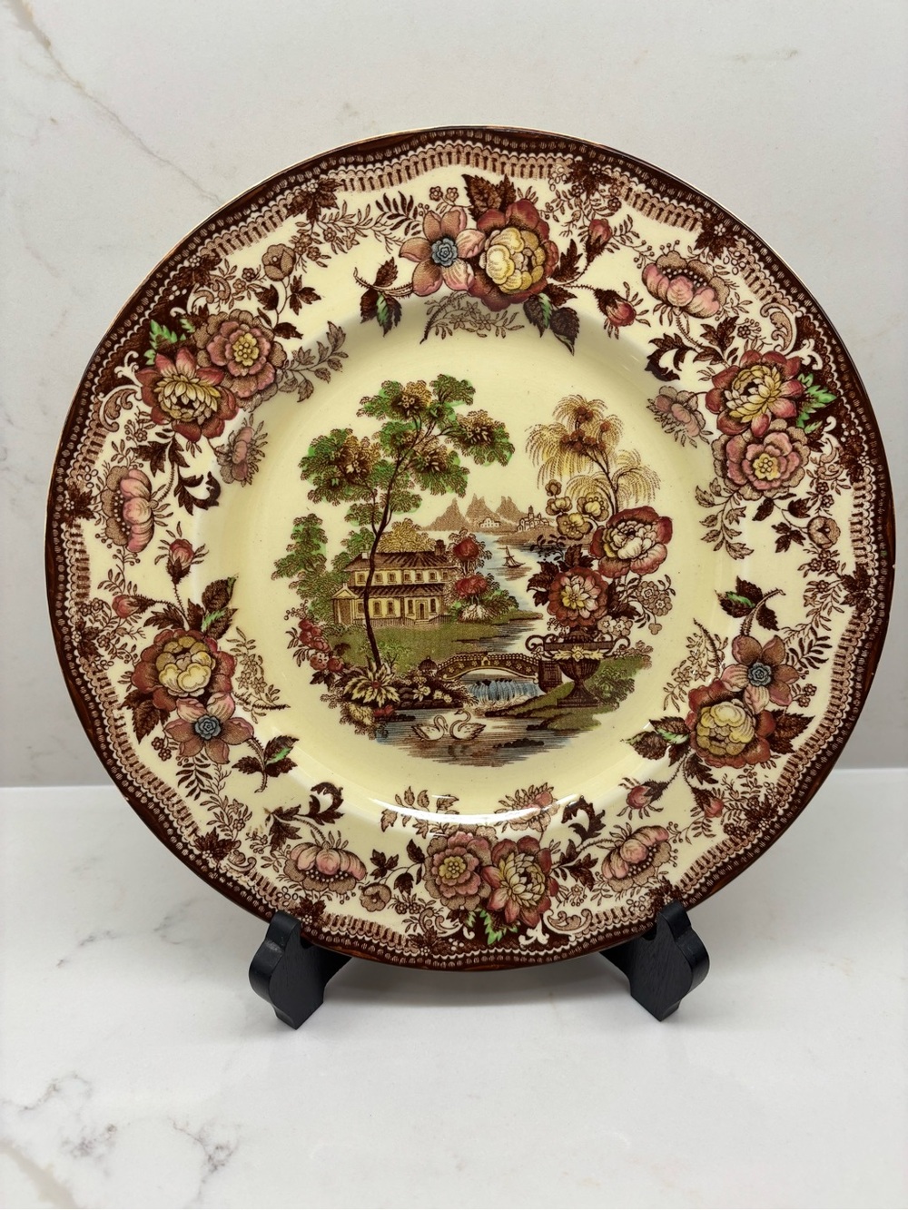 Vintage Tonquin Transferware Plate by Royal Staffordshire Clarice Cliff Floral